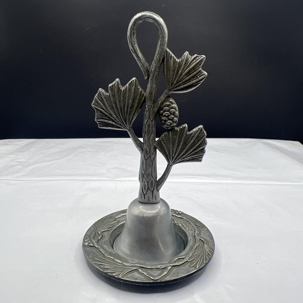 Scott's Collectables Vintage Pewter Pine Cone Candle Snuffer Coaster Set